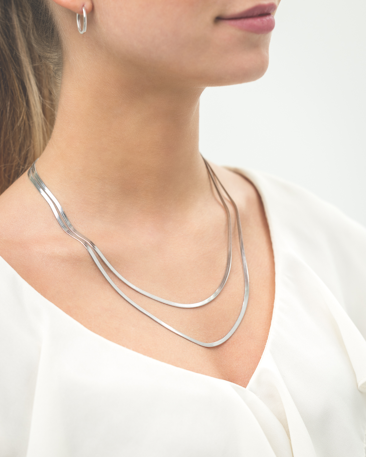 Layering Kette - Silvery Snake – Bild 3