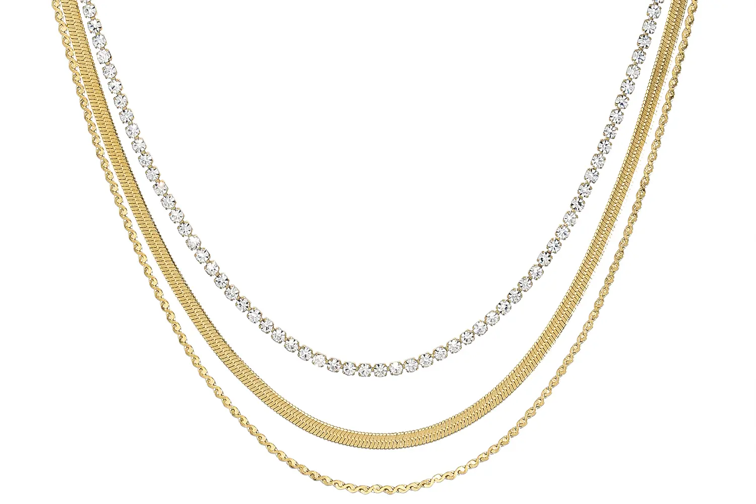 Layering Kette - Steel Sparkle