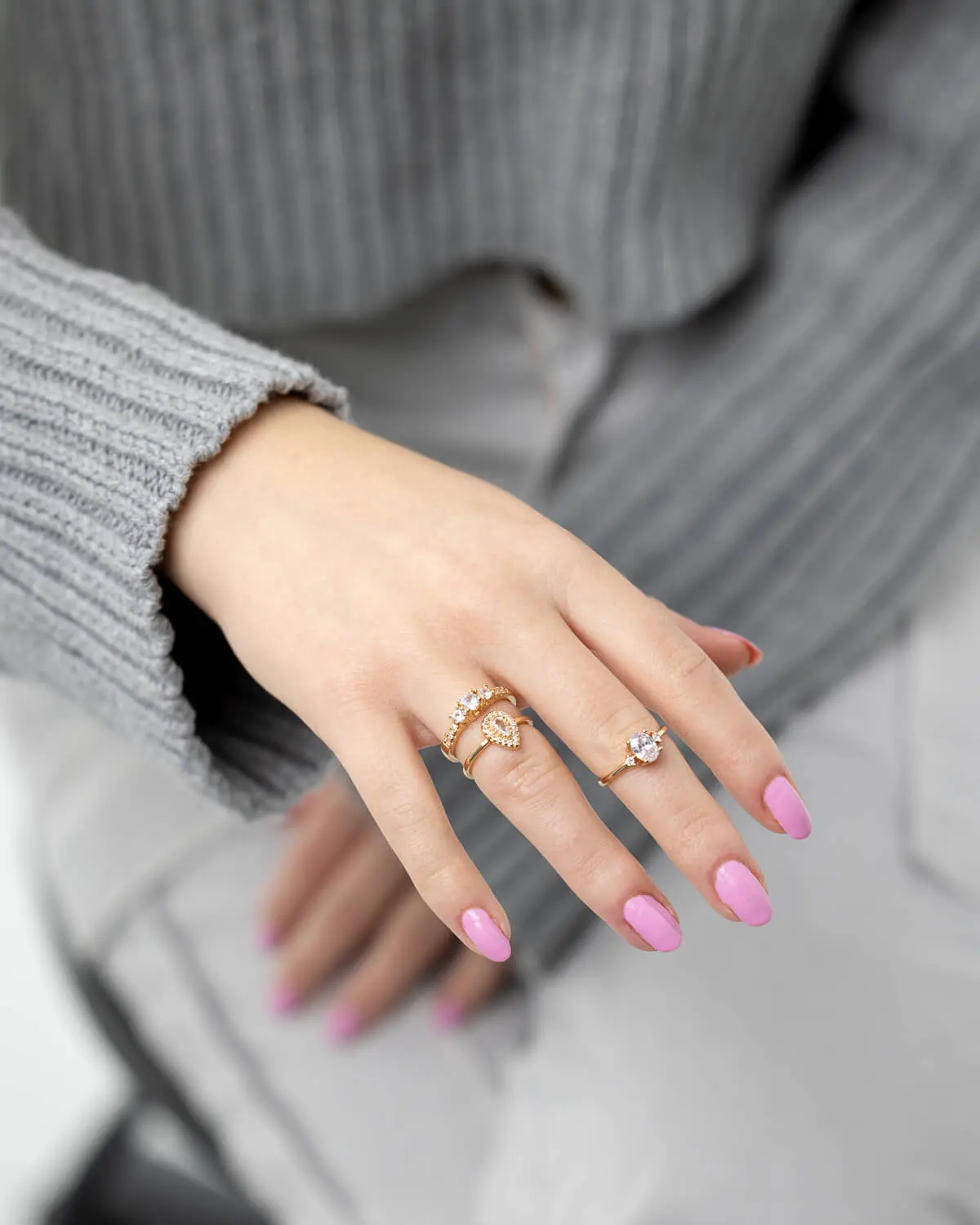 Ring-Set - Royal Zirkonia – Bild 2