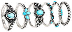 Ring-Set - Turquoise Eyecatcher