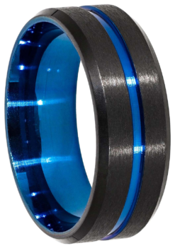 Herren Ring - Blue Line
