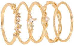 Ring-Set - Golden Sparkles
