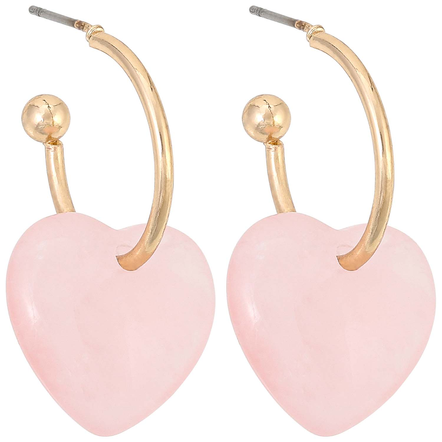 Creolen - Heart Quartz