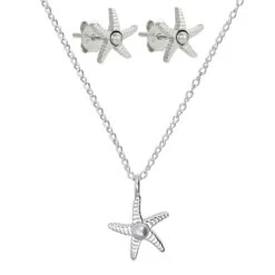 Set - Silver Starfish