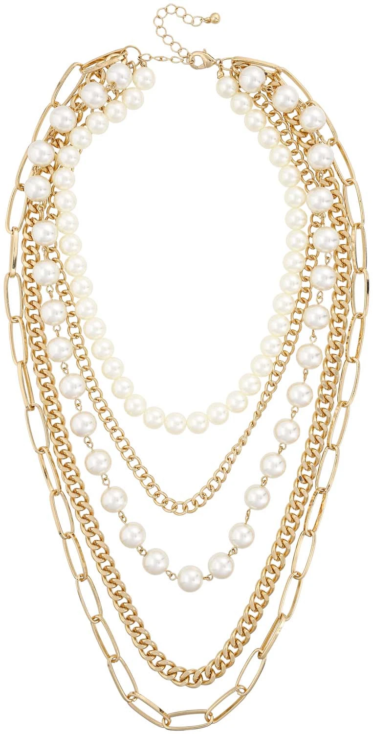 Layering Kette - Big Pearl – Bild 2