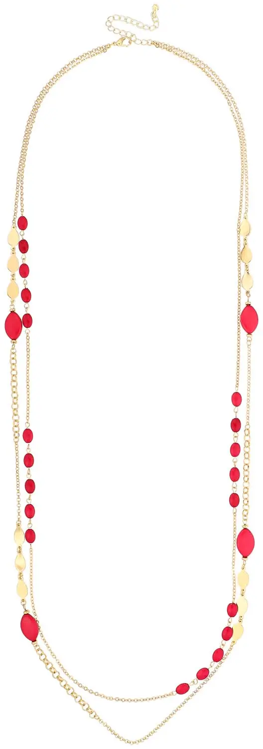 Layering Kette - Fuchsia Statement – Bild 2