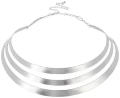 Choker - Silver Rows