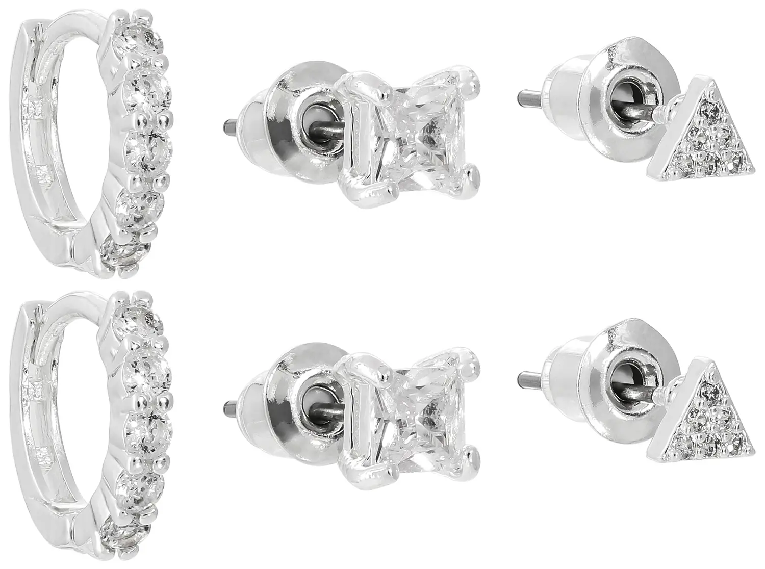 Ohrstecker-Set - Zirkonia Trio