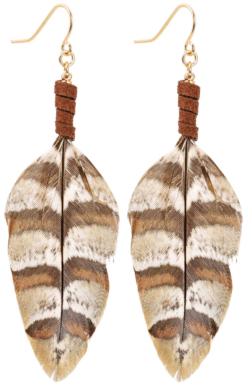 Ohrhänger - Brown Feather