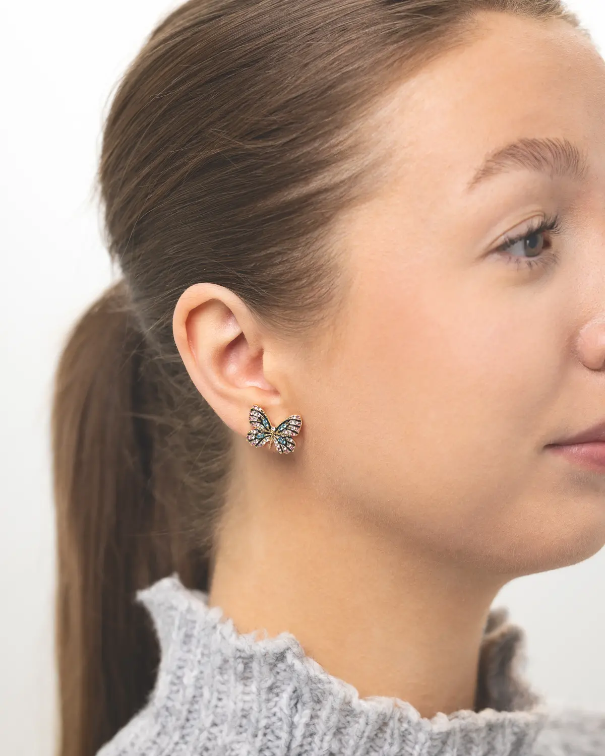 Ohrstecker - Colorful Strass – Bild 2